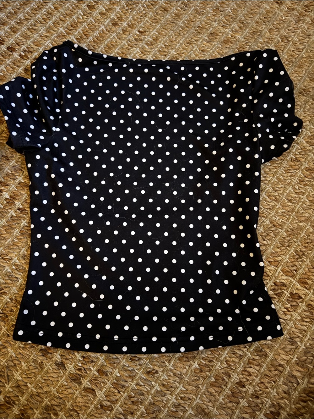 Black and White Polka Dot Women's Top